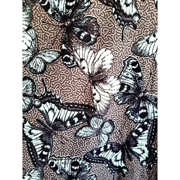 LuLaRoe Women's L Multicolor Butterfly Print Short Sleeve Scoop Neck Tunic - Picture 5 of 6